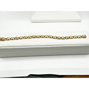 Vintage Gold Plated Sterling Silver 925 Bracelet 8″ and 18G